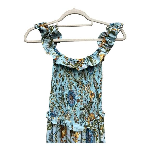 Anthropologie’s Abel The Label Off Shoulder Smocked Floral Maxi Dress XS - Picture 3 of 5